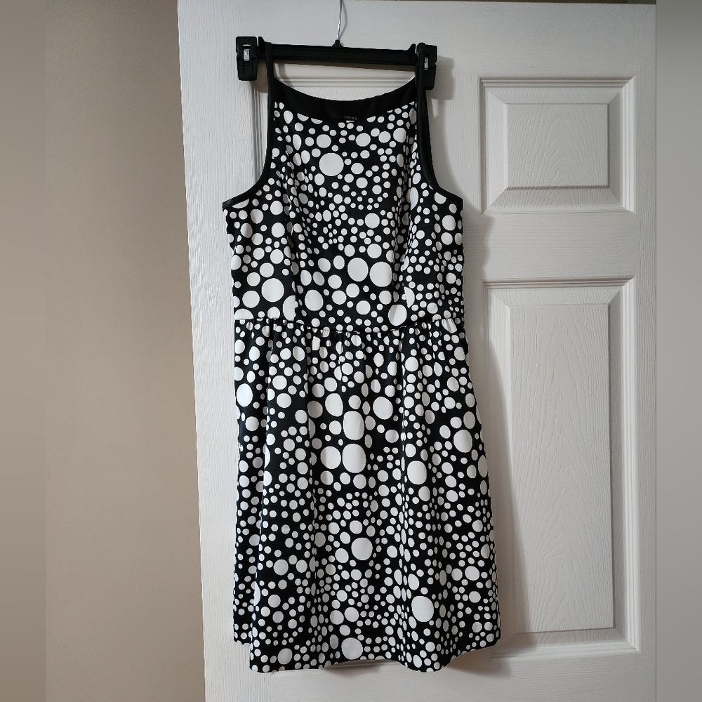 Black with white polka dot dress